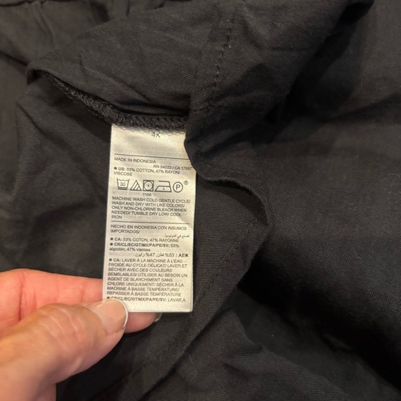 Old Navy 4X Swing Dress Black Flutter Sleeve - Picture 10 of 11